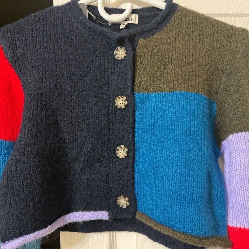 Fashion nova Kids Girls Color-block Cropped Cardigan(Size 14/16) - Picture 5 of 6
